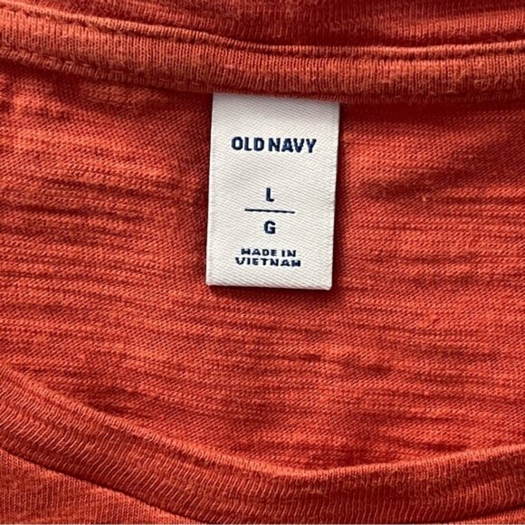 Old Navy Slub Cotton T-Shirt Dress Fit & Flare Rust L - Picture 3 of 7